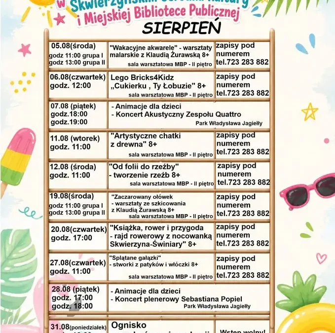 Letni Park Kultury w Skwierzynie: koncert Sebastiana Popiela i atrakcje dla rodzin