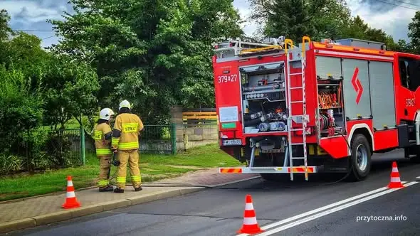 Pożar skrzynki elektrycznej w domu jednorodzinnym w Przytocznej – interwencja służb