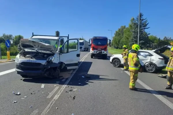 Kolizja na skrzyżowaniu ul. Granicznej z DK 92 w Trzcielu