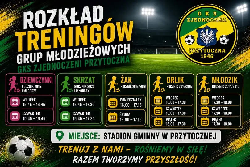 GKS Zjednoczeni Przytoczna ogłasza harmonogram treningów na nowy sezon