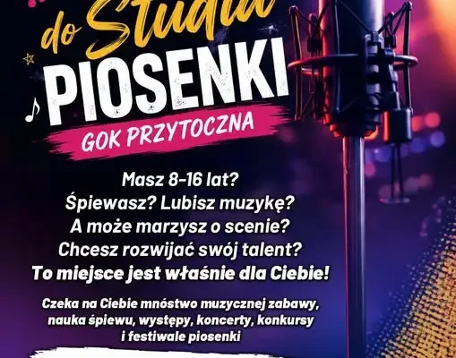 Rusza nabór do Studia Piosenki w GOK Przytoczna – pierwsze zajęcia już dziś