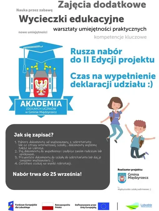 Akademia Zdolnych Uczniów w Gminie Międzyrzecz – rusza nabór do II edycji