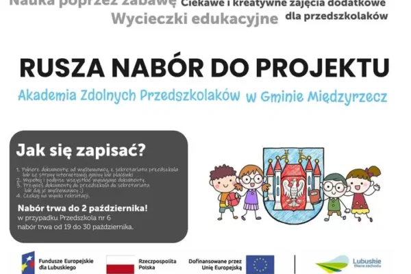 Gmina Międzyrzecz: rusza nabór do projektu „Akademia Zdolnych Przedszkolaków”
