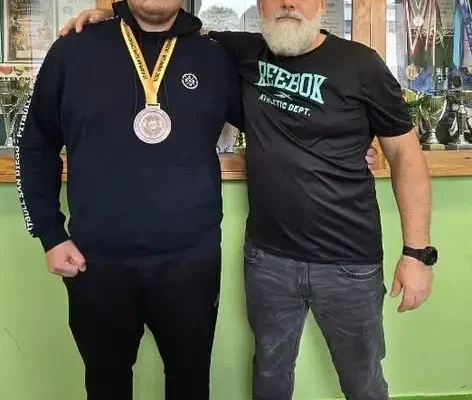 Dominik Dąbrowski z UKS Korona Kaława z brązem Mistrzostw Europy w Sumo