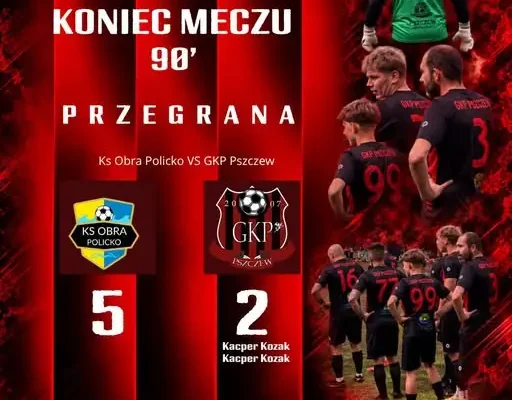 Rezerwy GKP Pszczew przegrały w Policku. W niedzielę starcie z liderem