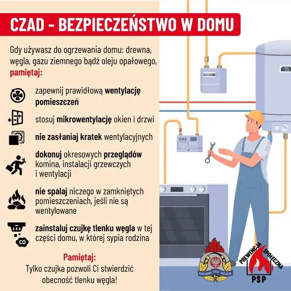 Sezon grzewczy 2026/2027: przypomnienie o zasadach bezpieczeństwa i zagrożeniu czadem