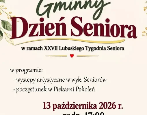 Gminny Dzień Seniora w Przytocznej – zaproszenie na wyjątkowe święto