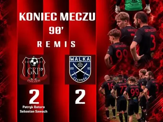 Rezerwy Pszczewa remisują z liderem 2:2, pierwsza drużyna przegrywa