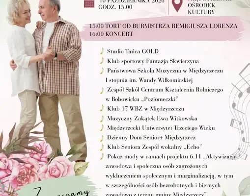 Gminny Dzień Seniora w Międzyrzeczu – koncert i tort od burmistrza