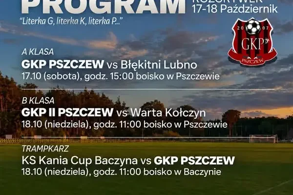 GKP Pszczew przed weekendem meczowym. Seniorzy grają u siebie, trampkarze w Baczynie