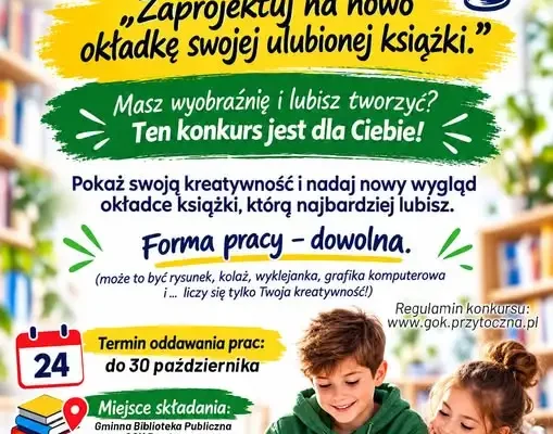 Konkurs plastyczny w Przytocznej: zaprojektuj nową okładkę ulubionej książki