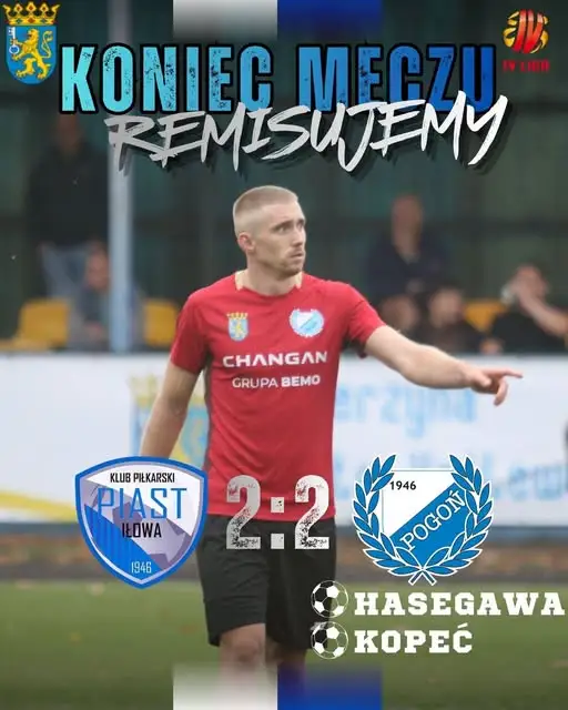 Pogoń Skwierzyna remisuje z Piastem Iłowa 2:2